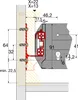 Hettich 9078681, 60 kg, Stal, 372 mm, 1 szt. Podgląd zdjęcia produktu 2