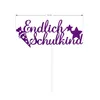 Oblique Unique Endlich Schulkind Torten Topper Glitzernd Produktbild-Vorschau 2