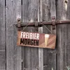 Freibier morgen Metallschild mit Bierglas im Retrolook Produktbild-Vorschau 3