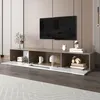 Meuble TV 180 X 30 X 35 Cm, Brillant, Blanc Et Bois Voir les images du produit 6