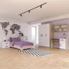 Kleiderschrank Drehtürenschrank  120 cm – Sonoma/Weiß mit Produktbild-Vorschau 7