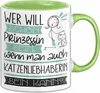 Katzenliebhaberin Tasse Geschenk Spruch Wer Will Schon Produktbild-Vorschau 1