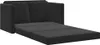 A black sofa bed is shown unfolded on a white background. Anteprima dell’immagine prodotto