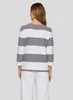 Rabe T-Shirt Grau 46 mit klassischem Ringeldesign, Produktbild-Vorschau 4