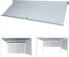 A product image showing a white pergola side panel, with two smaller images below showing the side panel installed on a pergola. Náhled obrázku produktu