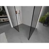 Mexen Kioto Duschwand Walk-in 120 x 110 cm, schwarzes Produktbild-Vorschau 3