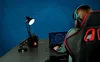 DUNMOON Gaming Stuhl, schwarz/rot, aus Öko-Leder, Metall & Produktbild-Vorschau 15