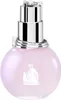 A close-up studio shot of a round, light purple perfume bottle with a silver cap and a decorative silver band around the neck. A white silhouette of two figures is visible on the front of the bottle. Podgląd zdjęcia produktu