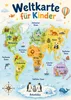 Weltkarte für Kinder DIN A2 – Kinderposter mit Kontinenten, Produktbild-Vorschau 1