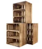 3x GEFLAMMTE HOLZKISTEN / mit 2 REGALBRETTERN / NEU / Produktbild-Vorschau 2