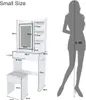 Kleine make-up tafel met LED-verlichting, Productafbeelding-voorbeeld 4