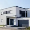 vidaXL Haustür Anthrazit 100x210 cm Aluminium und PVC Produktbild-Vorschau 3