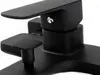 A close-up studio shot of a black bathtub faucet. Produktbild-Vorschau