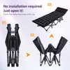 Lit de camping pliable avec matelas et poches latérales, Voir les images du produit 8
