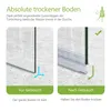 Comparison of a shower door seal before and after use, demonstrating its effectiveness in keeping the floor dry. Podgląd zdjęcia produktu
