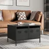 vidaXL Mobile TV nero 68x50x43,5 cm Acciaio laminato a Anteprima dell’immagine prodotto 4