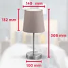 B.K.Licht Lampe de table LED avec abat-jour textile Voir les images du produit 5