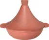 A terracotta-colored tajine pot with a conical lid and handles, presented against a white background. Voir les images du produit