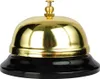 Elegante Tischuhr aus goldenem Metall mit schwarzem Sockel Produktbild-Vorschau 7