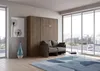 Kentaro Walnuss Sofa 140 Bett mit Links-Rechts-Säule Produktbild-Vorschau 2