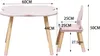 Rebecca Mobili Set Kindertisch und 2 Stühle MDF Kiefer Rosa Produktbild-Vorschau 7