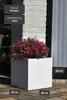 VIVANNO Pflanzkübel Fiberglas BLOCK Würfel, Weiß matt - Produktbild-Vorschau 6