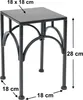 DanDiBo Blumenhocker Metall Schwarz Eckig 28 cm Produktbild-Vorschau 2