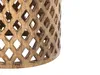Close-up of a wooden side table with a diamond-shaped lattice pattern. Produktbild-Vorschau