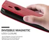 A hand holding a red phone case, with text describing its features. Náhled obrázku produktu