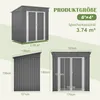 Metall Geräteschuppen Gerätehaus mit Pultdach Fundament Produktbild-Vorschau 11