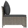 The Living Store 3-tlg. Garten-Lounge-Set mit Kissen Grau Produktbild-Vorschau 6