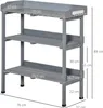 Outsunny Pflanztisch Gärtnertisch Blumentisch mit Metall Produktbild-Vorschau 3