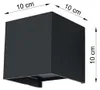 Applique LUCA noir LED IP54 1xLED 7W aluminium 10x10x10cm Voir les images du produit 14