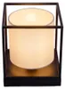 Lampe de table, textile blanc, noir, H 17 cm Voir les images du produit 4