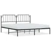 Bettgestell mit Kopfteil Metall Schwarz 193x203 cm Produktbild-Vorschau 1