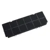 A black carbon filter with a grid pattern and metal loops on the side, presented against a white background. Voir les images du produit