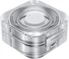 A close-up, isometric view of a clear, square-shaped case containing a white circular device with an orange indicator light. Anteprima dell’immagine prodotto