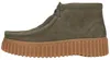 CLARKS Schnürschuhe Torhill Moss Dark Green Nub mit Produktbild-Vorschau 3
