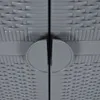 vidaXL Szafka ogrodowa szara 65x45x172 cm PP rattan Podgląd zdjęcia produktu 4