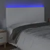 vidaXL LED Kopfteil Weiß 180x5x118/128 cm Kunstleder Produktbild-Vorschau 3