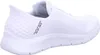 A side view of a white Skechers slip-on sneaker. Voir les images du produit