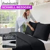 EllaTex Premium Mikrofaser Bettwäsche 200x200 + 2x 80x80 cm Produktbild-Vorschau 4