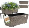 CASARIA® Blumenkasten 4er Set 11 Liter Montagehalterung Produktbild-Vorschau 1