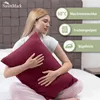 set di 2 copricuscini 100% cotone 40x60 cm rosso bordeaux Anteprima dell’immagine prodotto 2