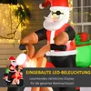 HOMCOM Babbo Natale gonfiabile su una moto, 165 cm, Babbo Anteprima dell’immagine prodotto 4