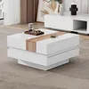 Sweiko 70x70x39cm vysoký lesk s výsuvnou doskou, bočný Náhľad obrázku produktu 3