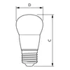 A technical drawing of an LED light bulb with dimensions indicated by letters D and C. Anteprima dell’immagine prodotto