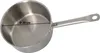 A stainless steel saucepan with a handle is shown against a white background. A measurement line indicates the diameter of the saucepan is 20 cm. Produktbild-Vorschau