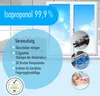 A marketing image showing a bottle of Isopropanol 99.9% with various applications illustrated. Produktbild-Vorschau