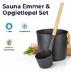 Stijlvolle  Sauna Emmer & Opgietlepel Set – 7L – Aluminium Productafbeelding-voorbeeld 4